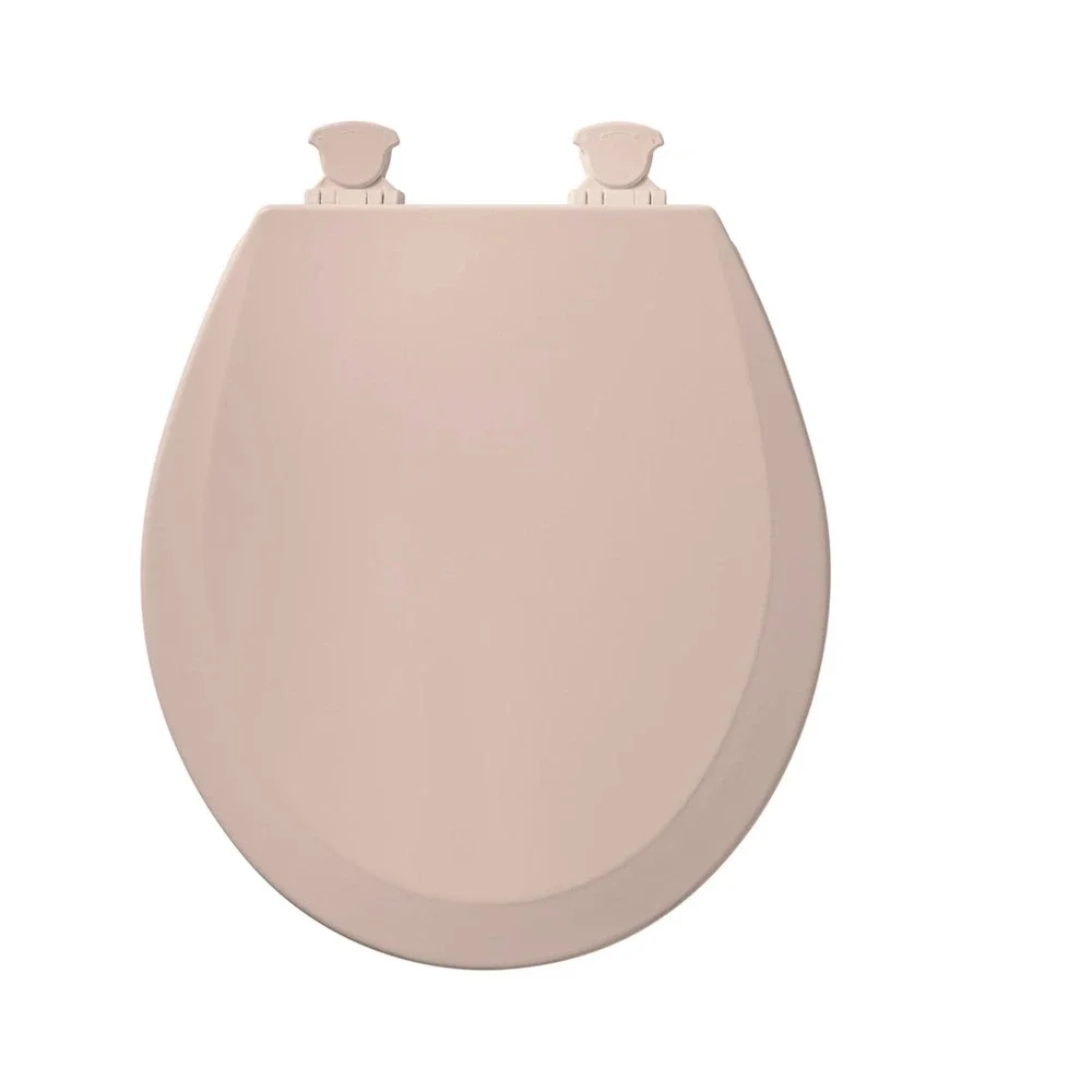 Bemis Lift-Off Pink Round Closed Front Wood Toilet Seat Quick Release